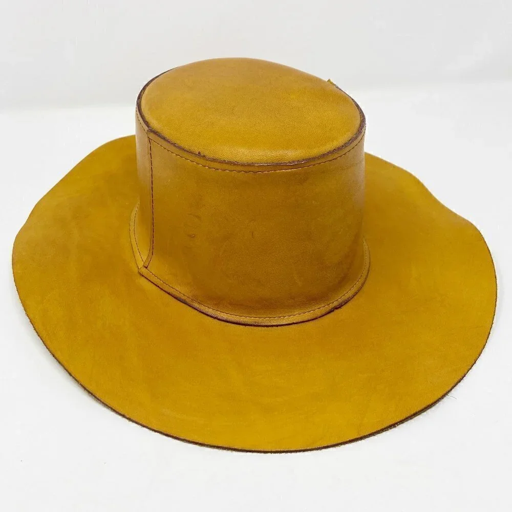 VINTAGE | Skully's by Henschel Western Tan Leather Hat
